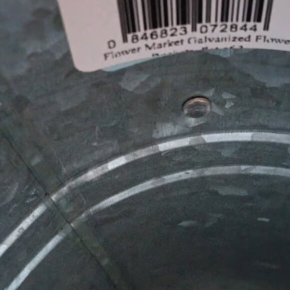 NWT Flower Market Galvanized Buckets - Set of Three - Picture 7 of 7